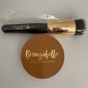 Bronzabelle Bronzer Highlighter Ray of Suunshine Belle Beauty Foundation Brush